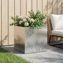 Sodo vazonas Sidabrinė 50 x 50 x 49 cm Galvanizuotas plienas