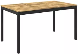 Sodo vakarienės stalas Balta ir juoda 141 x 80,5 x 75 cm