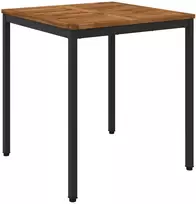 Sodo vakarienės stalas Natūrali ir juoda 70 x 68,5 x 75 cm