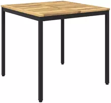 Sodo vakarienės stalas Balta ir juoda 80 x 80,5 x 75 cm