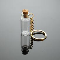5 vnt Mini stiklinio buteliuko buteliuko tūbelė Potion kvepalų kamštienos stiklainiai pakabuko žavesys 5pcs gray