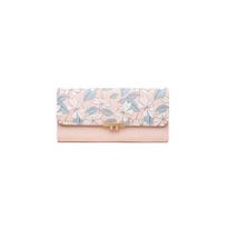 Women Wallets Floral Fresh Style Multi-Card Clutch, Long Wallet, Card Holder, Leather Clip, Coin Purse 19 * 9.5 * 3CM