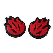 2Pcs Tennis Squash Shock Absorbers Replacement Tennis Vibration Dampener Flame Shape Silicone Tennis String Dampener raudona