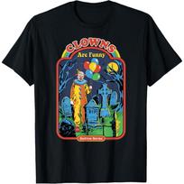Clowns Are Funny Graveyard Retro Dark Humor T-Shirt S juoda