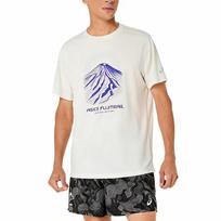 Asics Fujitrail Greitai džiūstantis megztas marškinėlis bėgimui su Fudži kalno raštu Vyriški viršutiniai drabužiai 2011D527-100 XL white