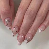 French False Nails Long Almond Nail Tips Manicure Fake Nials  DIY JP3276