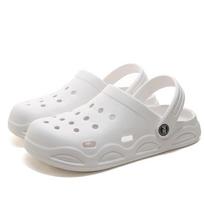 Unisex Breathable EVA Clogs Slip-On Beach Sandals Lightweight Non-Slip Garden Shoes 36 balta