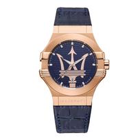 Maserati Quartz Date Luminous 10 ATM Water Leather POTENZA R8851108027 Authentic Warranty Men's Watch, 42mm, Display, Hands, Resistance, Strap, pilka spalva