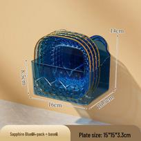 ZISIZ Transparent Bone Dish with Gold Rim