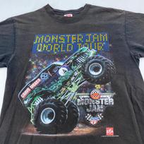 FADED vtg 2000 MONSTER JAM WORLD TOUR GRAVE DIGGER T-Shirt M monster truck M