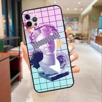 Great Wave Retro Cyber Statue Phone Case For iPhone 17 16 15 14 13 11 12 Pro Max mini 16 Plus 16e 17 Air Protective Cover iPhone 17 Pro