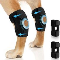Dog Knee Pads Protector for Injury Recovery Breathable Support Bandage Wrap for Hock Joint Leg Protection black