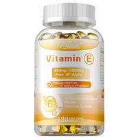 Vitamin E capsules - rich in calcium, magnesium, and multiple vitamins - promote skin health and immunity. 120
