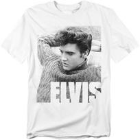 Popfunk Elvis Presley Atsipalaidavęs marškinėlis S balta