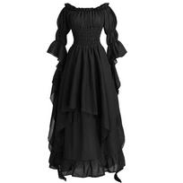 Victorian Gothic Witch Gown: Women's Renaissance Medieval Wedding Dress 3XL
