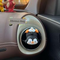 Mielas pingvinas automobilio oro gaiviklis Automobilio oro kondicionieriaus ventiliacijos angos dekoracija Kvapų difuzoriaus akmuo Aukščiausios klasės automobilio interjero aksesuarai moterims Lying down Penguin (Free Essential Oil) gray