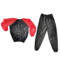 Sauna Suits Waterproof Anti-rip PVC Track Sauna Loss Exercise Sweat Fitness Weight Suit for Training L raudona/juoda