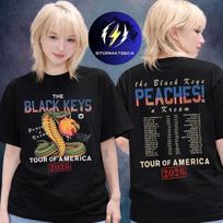 The Black Keys Merch Peaches N Kream World Tour 2026 Snake America Unisex T-Shirt M