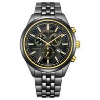 CITIZEN wristwatch (limited 10 ATM water resistant light-powered Eco-Drive) AT2576-68E LIGHT BLACK chronograph COLLECTION mens business analog gold