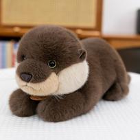 Cute simulation party otter plush toy children sleeping pillow office doll aquarium souvenir 26cm【0.33kg】