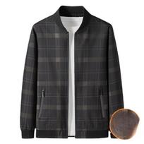 Dad Jacket Spring and Autumn Fleece Thickened Men's Clothing Middle-aged Men's Jacket Middle-aged Casual Top M