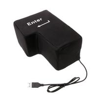 Anti-Stress Computer Huge Enter Key Big Giant USB Keyboard Vent Button Pillow Office Desktop Stress Reliever Cushion Enter Key juoda