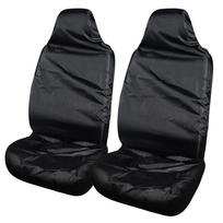 Waterproof Protector Cover Universal Car Front / Rear Seat Cover Reusable Cover black