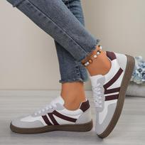 Retro German Army Trainer Sneakers for Women - Wide Width Soft Sole Lightweight Walking Shoes, Vintage Style Lace-Up Comfort Shoes 36 ruda