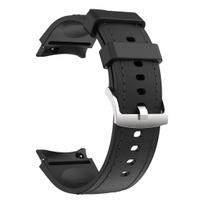Silicone+Leather Strap for Samsung Galaxy Watch 7 6 5 4 FE 40mm 44mm Bracelet Wristband Watch 6 4 Classic 43/47mm 42/46mm Correa 6 Classic 43mm 47mm juoda