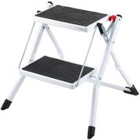 Pakyla 2 laiptelių, 150 kg talpos, Ergonomiška sulankstoma plieninė pakyla su plačiu neslystančiu laipteliu, tvirta pakyla suaugusiems ir vaikams, daugiafunkcionalė