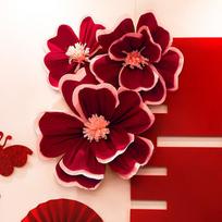 3pcs/set Multi Purpose Crepe Paper Flower Light Weight Handmade DIY Flowers  Festival Decor Type A