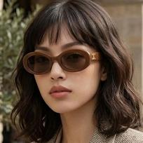 [Celine] Sunglasses CL40194U 45E Fashion Horn-rimmed Oval Triomphe V-Sunglasses