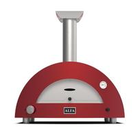 Dujinė hibridinė picos krosnis ALFA Moderno 2 Pizze Antique Red