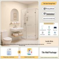 Sanqing Water-Based Tile & Glass Paint Covers 5sqm (2 coats), Tools Incl.