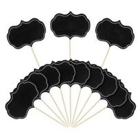 Yousheng 50Pcs Cake Signs Mini Chalkboard Food Signs Birthday Party Decorations Cheese Markers Cupcake Toppers Cake Blessing Labels 50pcs gray