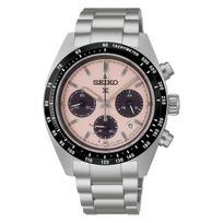 Seiko Watch PROSPEX SBDL127 SPEEDTIMER mens wristwatch solar rechargeable stopwatch function tachymeter bezel 24-hour hand date calendar equipped rose