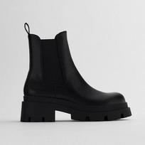 Fashion Punk Style Platform Ankle Boots Women 2024 Autumn Winter Thick Sole Motorcycle Boots Woman Black PU Leather Knight Botas Mujer 35 juoda