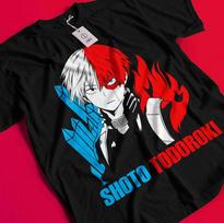 Shoto Todoroki T-Shirt My Hero Academia Bakugo Katsuki Tee Anime Dabi Deku Shirt BB272 4XL red