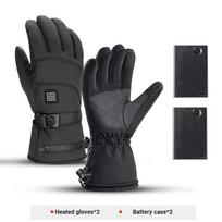 Šildomos motociklininko pirštinės Žieminės šiltos motociklininko pirštinės Guantes Moto Pirštinės su baterijų dėžute Vandeniui atsparios šildomos termo pirštinės