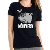Nölpferd All Mist Here Hippo Cartoon Comedy Fun Ladies Girlie T-Shirt M