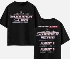 WWE Summerslam 2025 Naujasis Džersis 2025 Data Ir Laikas Unisex Marškinėliai Dydis XL gray