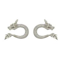 Lightweight and Comfortable Chinese Dragon Earrings Chinese Culture Themed Dragon Ear Studs Adornment Stylish Ear Rings 1 sidabras