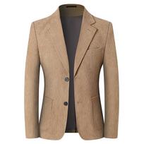 Blazer Hombre Corduroy Men's Fashionable Corduroy Jacket Business Casual Social Banquet Formal Suit Jacket Plus Size Blaze 5XL