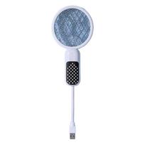 Compact Mini USB Mosquito Swatter Electric Shock UV Light Mosquito Killer Lamp Portable Security Net Fly Bug Zapper Outdoor balta
