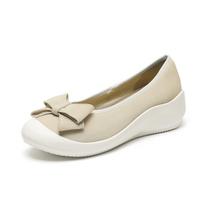 Women's Platform Ballet Shoes Wedge Low Top Shoes Comfortable Chunky Heel Dressy Knit Shoes with Strap Casual Slip On Walking Office Shoes for Women 35