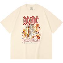 230 Gsm 100% Cotton Heavy Metal T-Shirt  Rock Band Popular Music Print Unisex Heavy Cotton T Shirt XS abrikosas