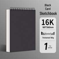 A4 Watercolor Marker Sketchpad - Thickened 160g 16K Sketchbook for Special Art Use. gray