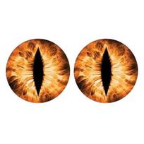 1 Pair Beast Eyes Headlight Decals Realistic Eye Stickers Weatherproof UV-Resistant Vinyl auksinė