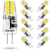 3W G4 LED Bulb, 6000K Cool White, 35W G4 Halogen Bulb Equivalent, AC/DC 12V, 300 Lumens, Non-Dimmable, Pack of 10