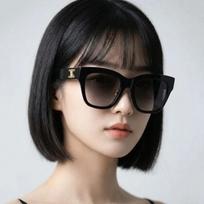 [Celine] Triomphe 09 Sunglasses CL40253F 01F Oversized Fit Women's Men's Horn-rimmed Glasses